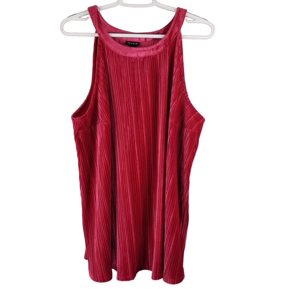 Torrid Red Velvet Super Soft Business Casual Women Tank Sz 1 - 14-16
